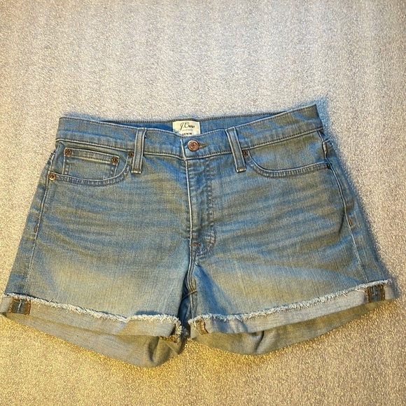 J. Crew Midrise denim short cuffed stretch 27 - Picture 1 of 12